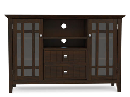 Bedford - Tall TV Media Stand - Dark Tobacco Brown