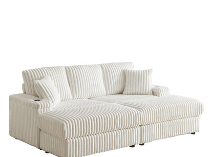 3 Seater Sofa With 2 Ottomans For Living Room