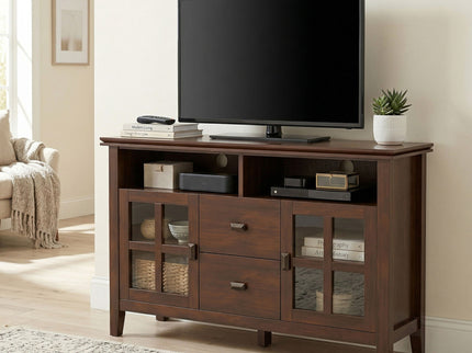 Artisan - TV Media Stand, Handcrafted - Russet Brown