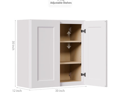 Shaker Wall Cabinet With Soft-Close Doors, Adjustable Shelves