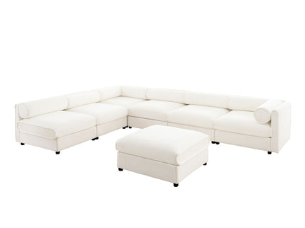 Modern Modular Sectional Sofa With Storag, Contemporary Cylindrical Design