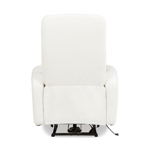 Bloomy - High Back Power Recliner Motion Chair - Chiffon White