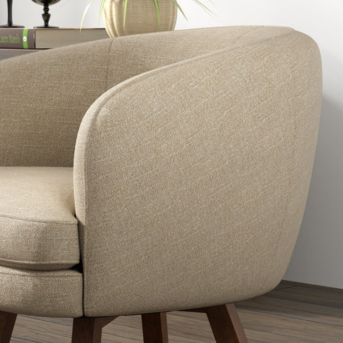 Swivel Accent Chair With Sculptural Base