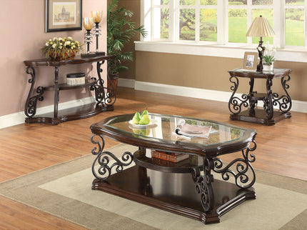 Gretta - Merlot 2 Shelf Sofa Console Table - Brown