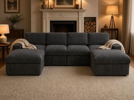 Modular Sectional Sofa, Reversible Set