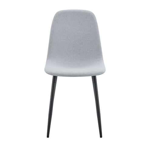 Modern Medieval Style Cushioned Side Chairs Set With Metal Legs For Kitchens