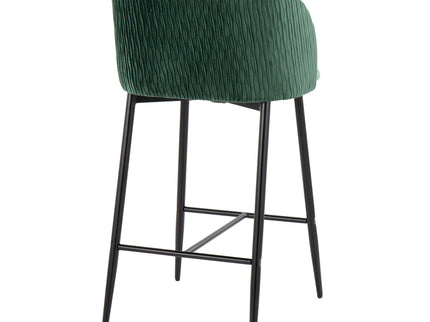 Fran - Pleated Waves Contemporary Fixed Height Counter Stool (Set of 2)