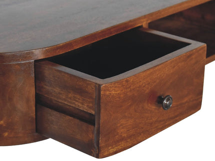 Lunar - 2 Drawer Floating Console - Chestnut