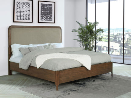 Eastern King Panel Bed - Walnut