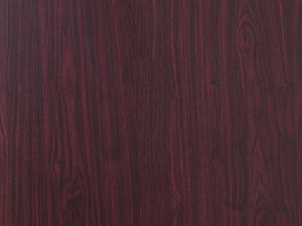 Three Locking Drawers On Metal Glides Student Desk Work Desk Modesty Panel Metal Bar Handles - Mahogany