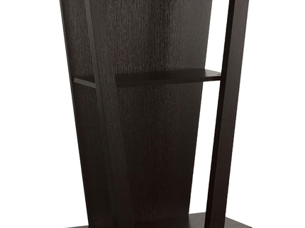 2 Shelf Console Table With V Shape Design - Brown