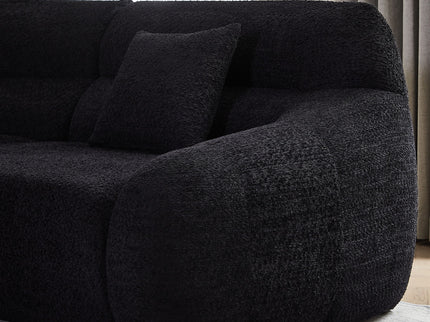 Luxury Curved Corner Sectional Sofa With 4 Pillows