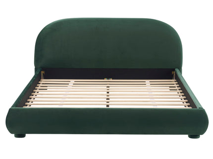 Upholstered Simple Modern Bedroom Bed With Curved Headboard