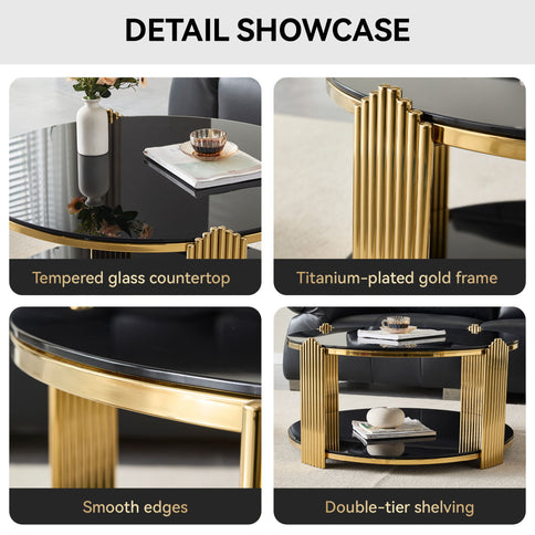 Round Table With Double Layer Storage