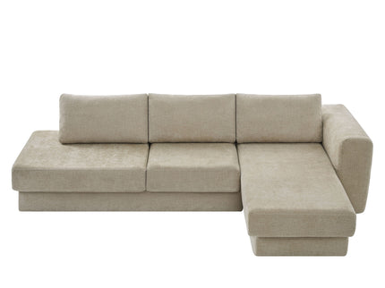 L-Shaped Modular Sofa With Double Layer Cushion