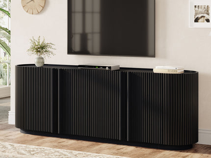 TV Stand With Fluted Tambour Style Door