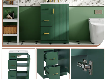 Bathroom Vanity With Under Mount Sink, 2 Drawers And Soft Closing Door