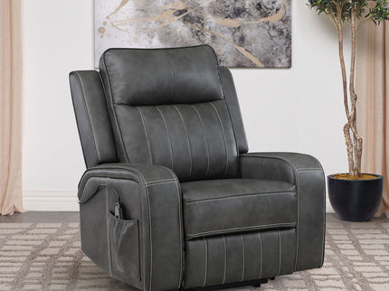 Mckinley - Upholstered Power Lift Recliner Chair With Remote Control - Gray