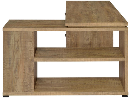 Caelum - L - Shaped Computer Desk With 3 Drawers - Mango Color