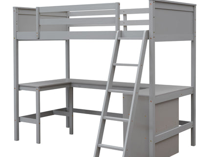 Loft Bed With Shelves With Desk