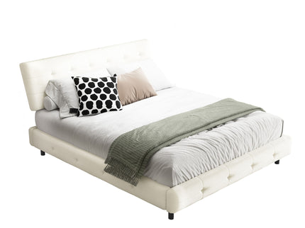 Tufted Headboard With Extra-Large Ultra-Soft Cloud Pillow Design