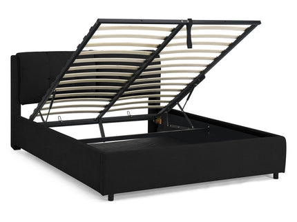 Storage Upholstered Hydraulic Platform Bed With Integrated Headboard