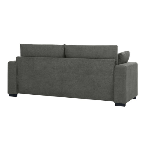 Upholstered Sofa With Toss Pillows - Dark Gray