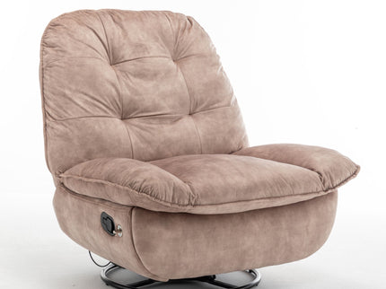 Modern Swivel Gliding Recliner Chair With Rocking Function And Phone Holder, Large Comfortable