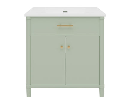 Bathroom Vanity With Sink, Soft Close Doors And Adjustable Shelf