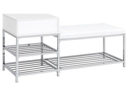 Yesler - 1 Drawer Storage Bench - Glossy White