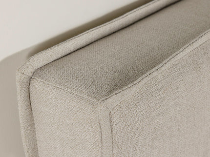 Queen / Full Size Upholstered Headboard With Flange Details - Sand