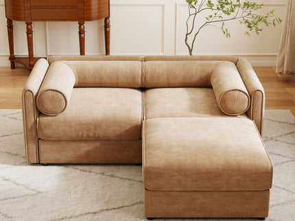 Contemporary Elegant Sofa With Storage And Ottoman