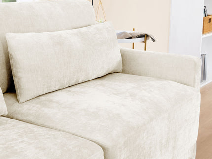 Elegant Sofa With Ergonomic Design And Lumbar Pillows