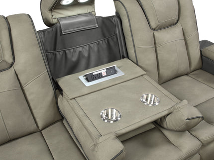 Bruno - Power Reclining Sofa With LED Lighting