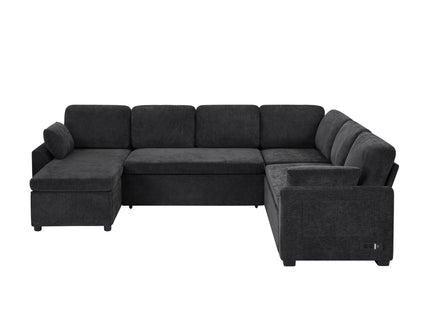 Convertible U-Shaped Sectional Sofa Bed With Reversible Chaise