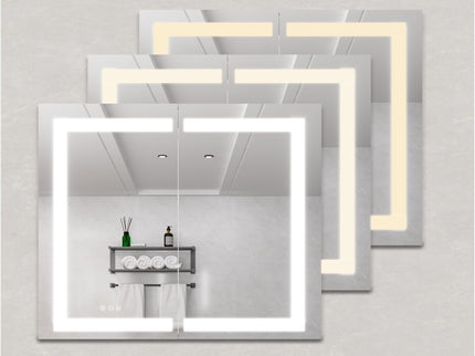 Medicine Cabinet With LED Vanity Mirror, Anti-Fog, Waterproof, Dimmable With Touch Switch
