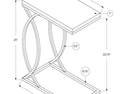 Accent Table, C - Shaped, Contemporary & Modern Design