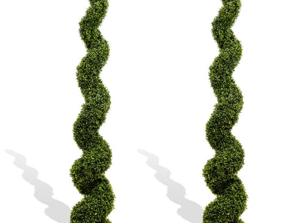 Artificial Outdoor UV Resistant Plastic Boxwood Topiary Spiral Tree