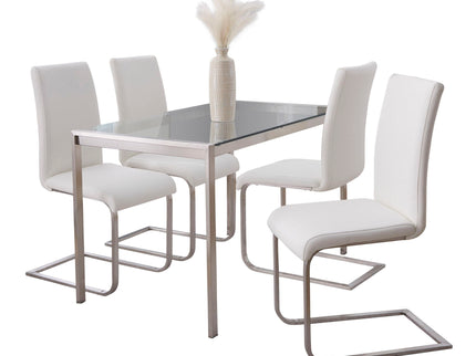 Fuji Foster - Contemporary Dining Set l, Glass 5 Piece