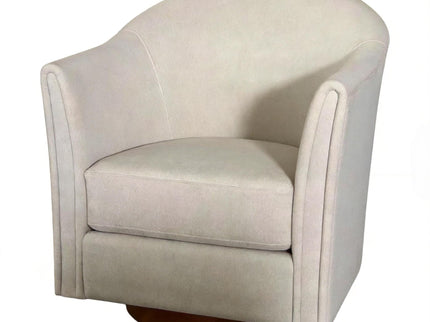 360 Degree Rotating Barrel Armchair For Living Room - Cream Beige