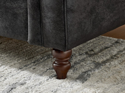 Chesterfield 3 And 2 Seater Sofa Set, High Tech Fabric Upholstered Couch For Living Room