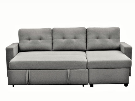Convertible L Shaped Sectional Sleeper Sofa Bed, Saving Pull Out Couch