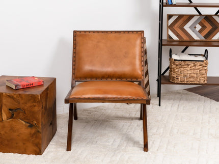 Colin - Lounge Chair - Brown / Tan