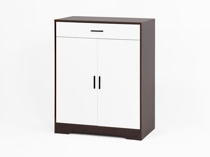 Freestanding Wooden Shoe Cabinet, 4 Tier Organizer With Drawer