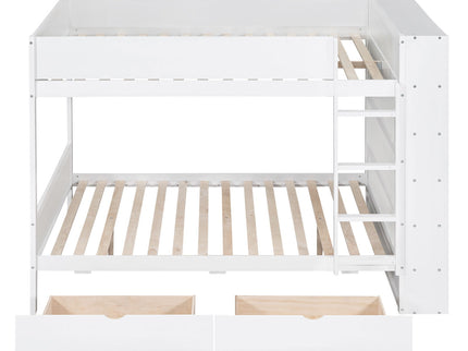 Bunk Bed With 2 Drawers And Multi Layer Cabinet