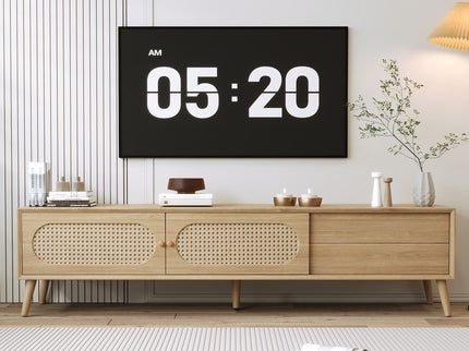 TV Stand For TVs Up To 80", Media Console, Cabinet - Natural