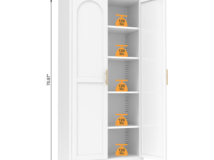 Shapely Doors Cabinet, Metal Storage Cabinet With Doors And Adjustable Shelves