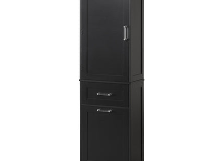 Tall Freestanding Bathroom Storage Cabinet With Adjustable Shelf And 2 Drawers