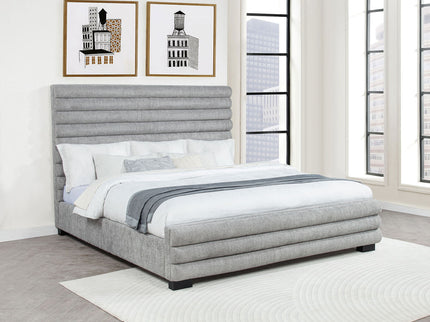Fandango - Eastern Bed With Rolled Tufting - Gray