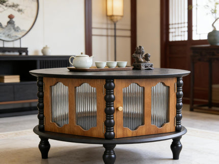 Round 3 Door Storage Coffee Table For Living Room